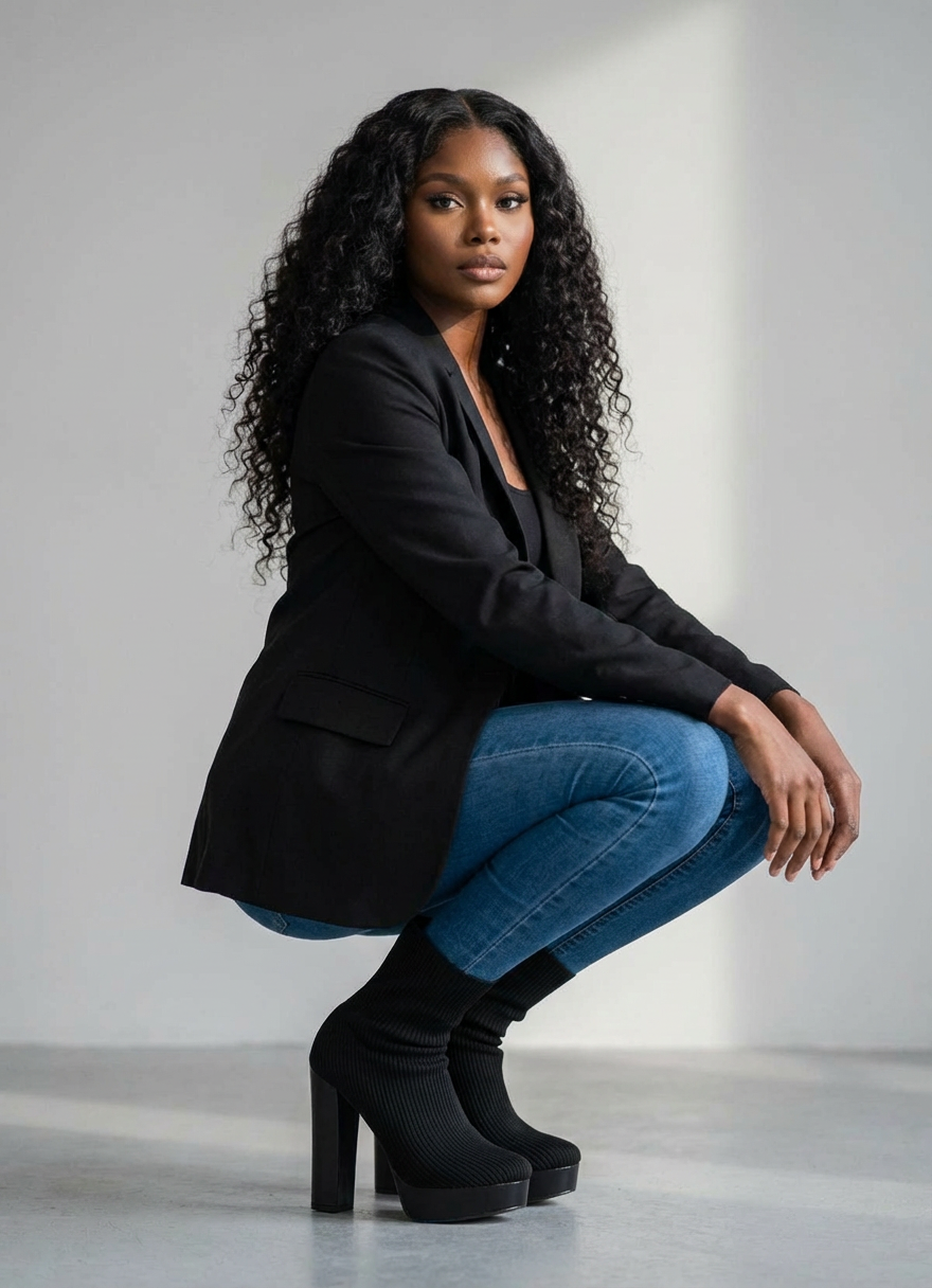 Noir Elevate Sock Boot