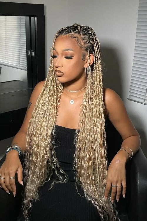 613 Blonde Deep Wave Bulk Human Hair