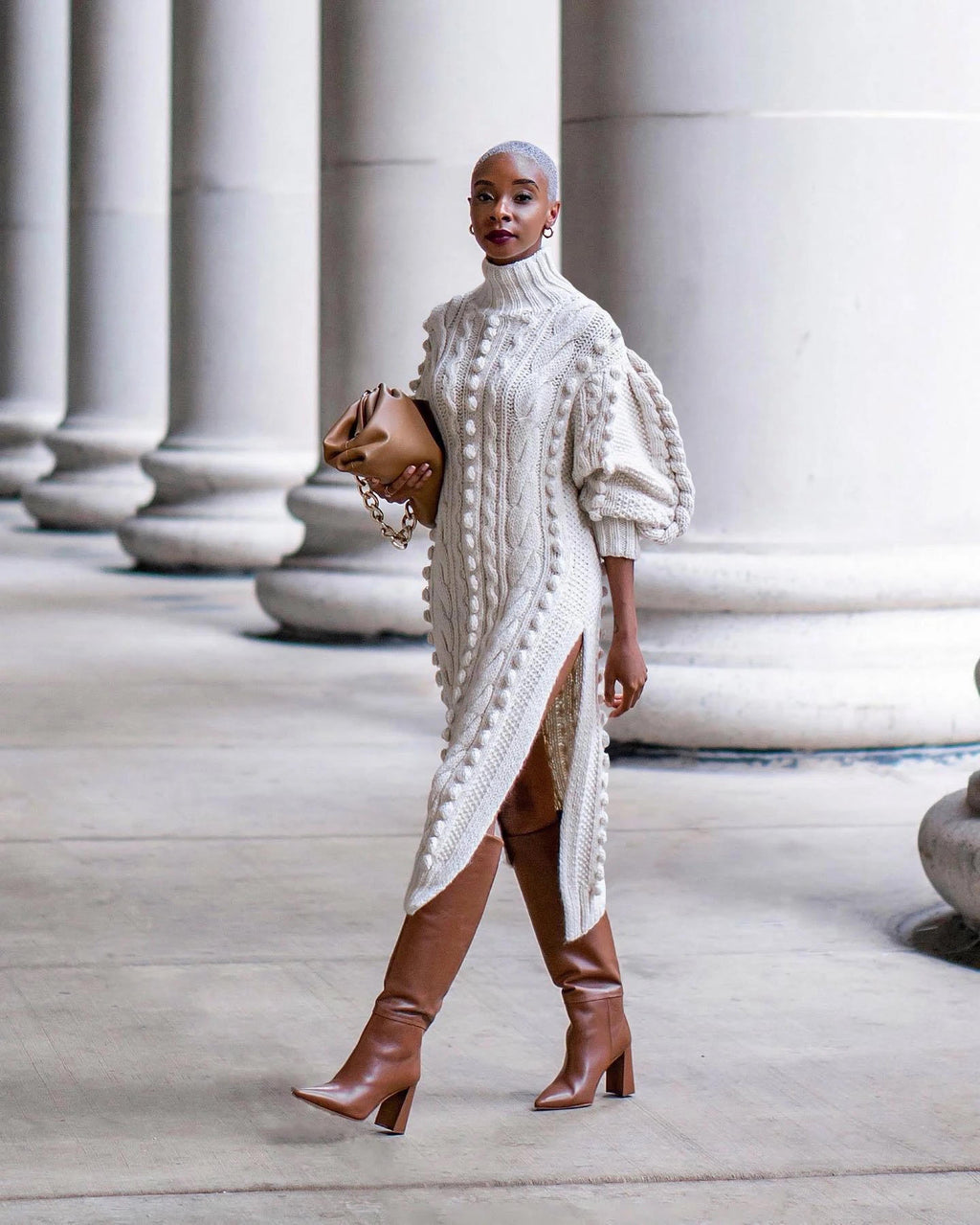 Winter Slit Long Dress